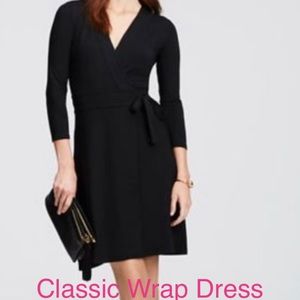 Classic Black Wrap Dress by AT size 2/small.. perfect work or date nite